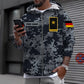 Sweat à capuche personnalisé avec camouflage soldat/vétéran allemand avec nom et grade imprimé en 3D - 0711230007