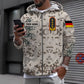 Sweat à capuche personnalisé avec camouflage soldat/vétéran allemand avec nom et grade imprimé en 3D - 0711230007