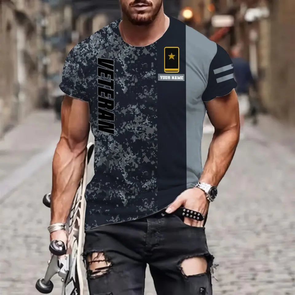 Sweat à capuche personnalisé avec camouflage soldat/vétéran allemand avec nom et grade imprimé en 3D - 0610230002