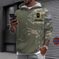 Sweat à capuche personnalisé avec camouflage soldat/vétéran allemand avec nom et grade imprimé en 3D - 0611230008