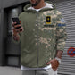 Sweat à capuche personnalisé avec camouflage soldat/vétéran allemand avec nom et grade imprimé en 3D - 0611230008