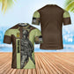 Personalisiertes T-Shirt mit Camouflage-Muster für deutsche Soldaten/Veteranen mit Namen und Rang, 3D-Druck – 0402240001