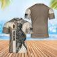 T-shirt personnalisé avec camouflage soldat/vétéran allemand avec nom et grade imprimé en 3D - 0402240001