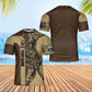 T-shirt personnalisé avec camouflage soldat/vétéran australien avec nom et grade imprimé en 3D - 0102240003