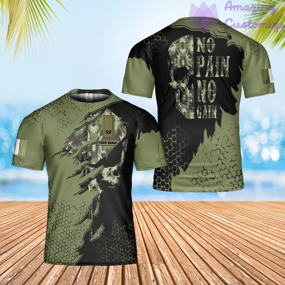 Personalized Ireland Solider/ Veteran Camo With Name And Rank T-Shirt 3D Printed - 0302240003