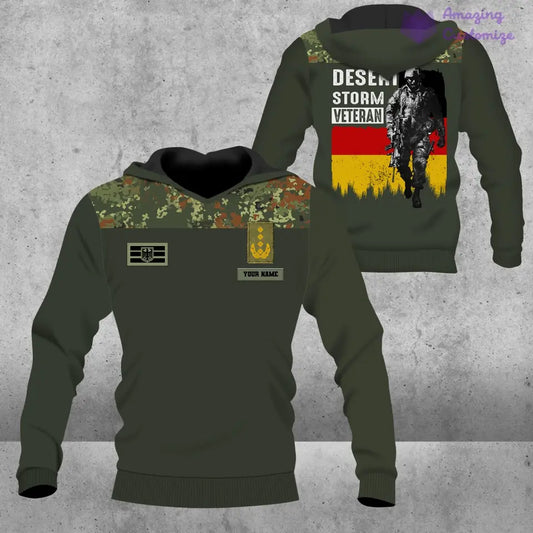 Personalized Germany Soldier/ Veteran Camo With Name And Rank Hoodie - 1606230001