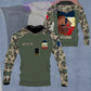 Personalisierter Kapuzenpullover mit Camouflage-Muster für französische Soldaten/Veteranen mit Namen und Rang – 16866144