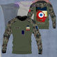 Personalized France Soldier/ Veteran Camo With Name And Rank Hoodie - 16866144