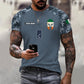 T-shirt personnalisé avec camouflage soldat/vétéran irlandais avec nom et grade imprimé en 3D - 1010230001