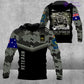 Sweat à capuche personnalisé avec camouflage soldat/vétéran australien avec nom et grade imprimé en 3D - 16897248