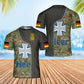 Personalisiertes T-Shirt mit deutschem Soldaten-/Veteranen-Tarnmuster mit Namen und Rang, 3D-Druck – 0202240001