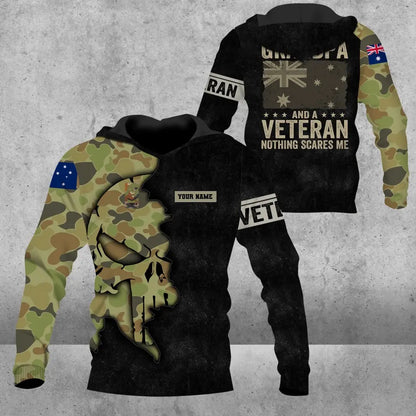 Personalized Australia Soldier/ Veteran Camo With Name And Rank Hoodie 3D Printed - 16921440