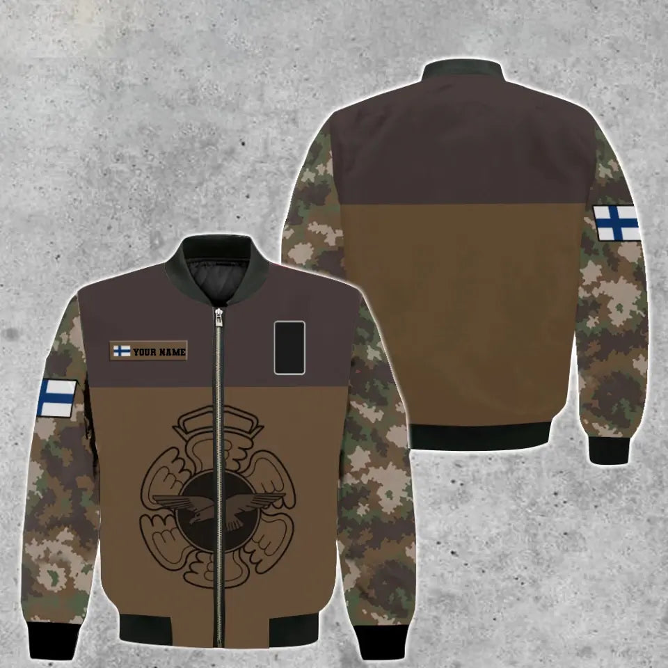 Sweat à capuche personnalisé avec camouflage soldat/vétéran finlandais avec nom et grade imprimé en 3D - 16966368