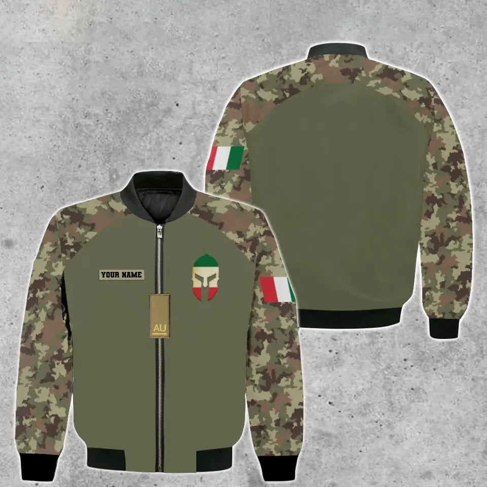 Personalized Italy Soldier/ Veteran Camo With Name And Rank Hoodie - 16968960