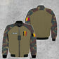 Personalisierter Kapuzenpullover mit 3D-Druck für belgische Soldaten/Veteranen im Camouflage-Muster mit Namen und Rang – 16968960