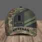 Casquette de baseball camouflage personnalisée avec rang et nom pour soldat/vétéran finlandais - 2002240001