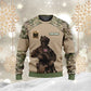 Sweat à capuche personnalisé avec camouflage soldat/vétéran britannique avec nom et grade imprimé en 3D - 2911230001