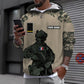 Personalized France Soldier/ Veteran Camo With Name And Rank Hoodie 3D Printed - 2911230001