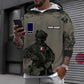 Personalisierter Kapuzenpullover mit Camouflage-Muster für französische Soldaten/Veteranen mit Namen und Rang, 3D-Druck – 2911230001