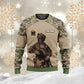 Sweat à capuche personnalisé avec camouflage soldat/vétéran britannique avec nom et grade imprimé en 3D -0512230001