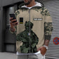 Personalized France Soldier/ Veteran Camo With Name And Rank Hoodie 3D Printed - 17017344