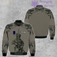 Personalisierte Bomberjacke mit Camouflage-Muster für französische Soldaten/Veteranen mit Namen und Rang, 3D-Druck – 0511230001