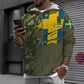 Sweat à capuche personnalisé avec camouflage soldat/vétéran suédois avec nom et grade - 0512230001