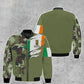 Sweat à capuche personnalisé avec nom et grade de soldat/vétéran irlandais - 0512230001