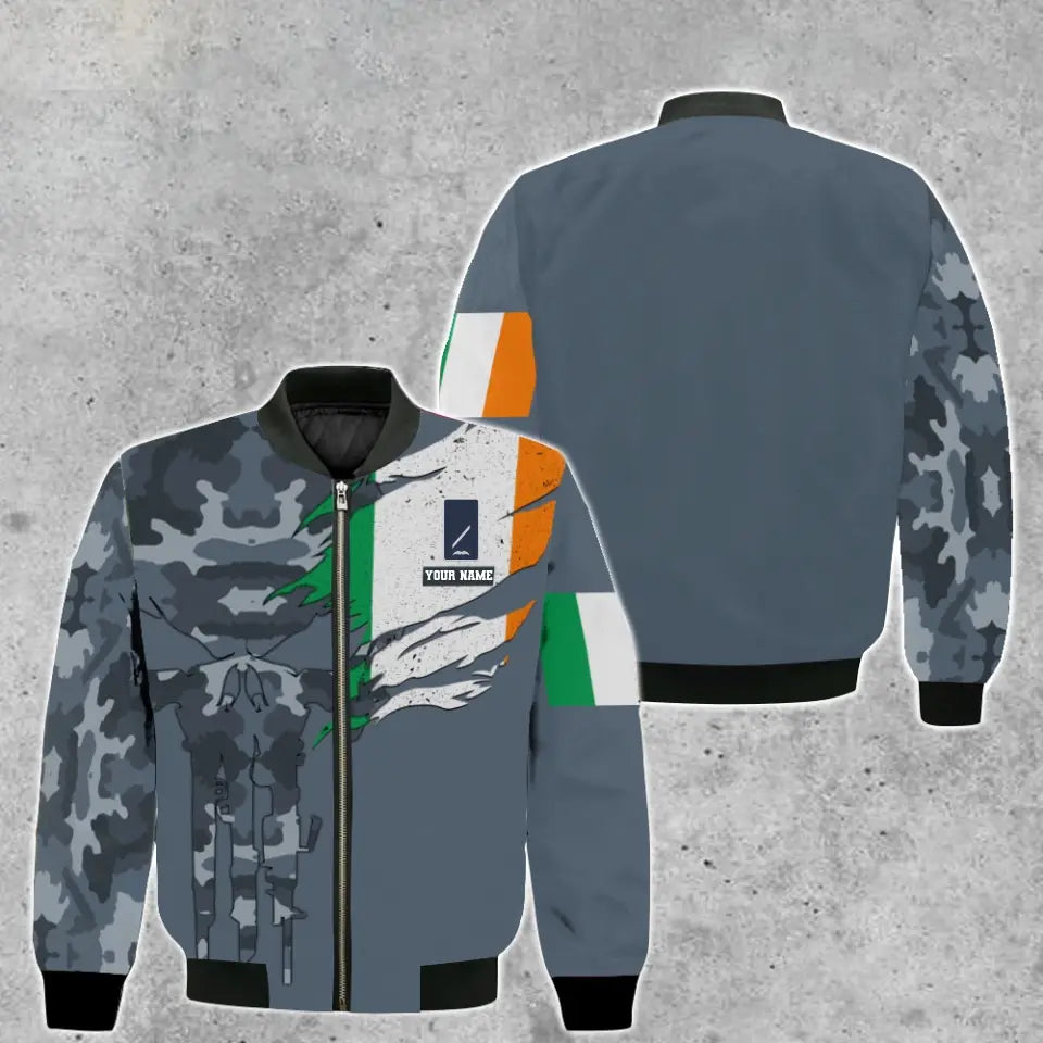 Personalized Ireland Soldier/ Veteran Camo With Name And Rank Hoodie - 0512230001