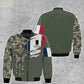 Personalisierter Kapuzenpullover mit Camouflage-Muster für französische Soldaten/Veteranen mit Namen und Rang – 0512230001