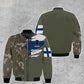 Personalisierter Kapuzenpullover mit Camouflage-Muster für finnische Soldaten/Veteranen mit Namen und Rang – 0512230001