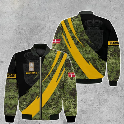 Personalisierter Kapuzenpullover für dänische Soldaten/Veteranen im Camouflage-Muster mit Namen und Rang, 3D-Druck – 0512230002