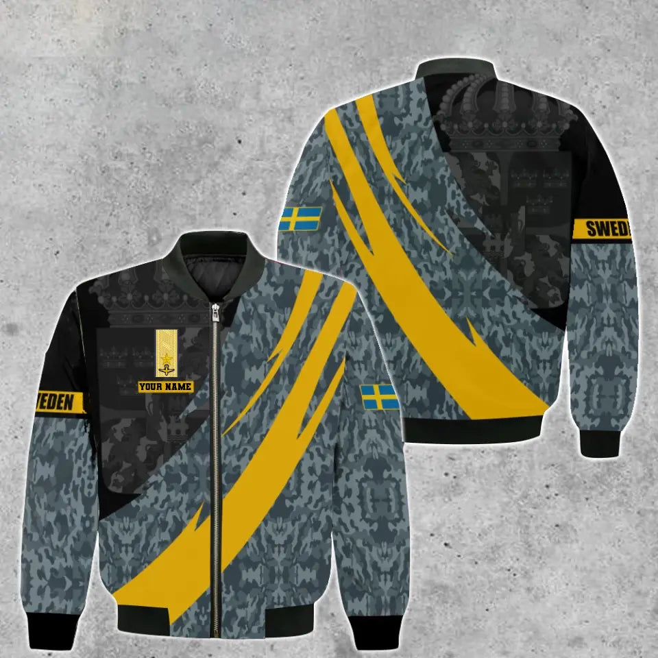 Personalized Sweden Solider/ Veteran Camo With Name And Rank Hoodie 3D Printed - 0512230002