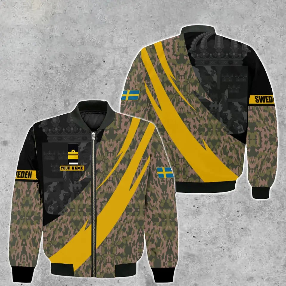 Personalized Sweden Solider/ Veteran Camo With Name And Rank Hoodie 3D Printed - 0512230002