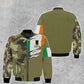 Sweat à capuche personnalisé avec nom et grade de soldat/vétéran irlandais - 0512230001