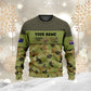 Personalisierter Kapuzenpullover mit Camouflage-Muster für australische Soldaten/Veteranen mit Namen und Rang, 3D-Druck – 17022528