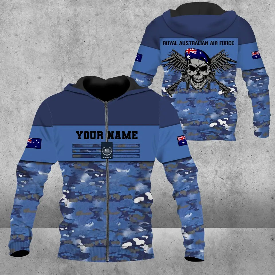 Personalisierte Bomberjacke im Camouflage-Muster für australische Soldaten/Veteranen mit Namen und Rang, bedruckt -111223001