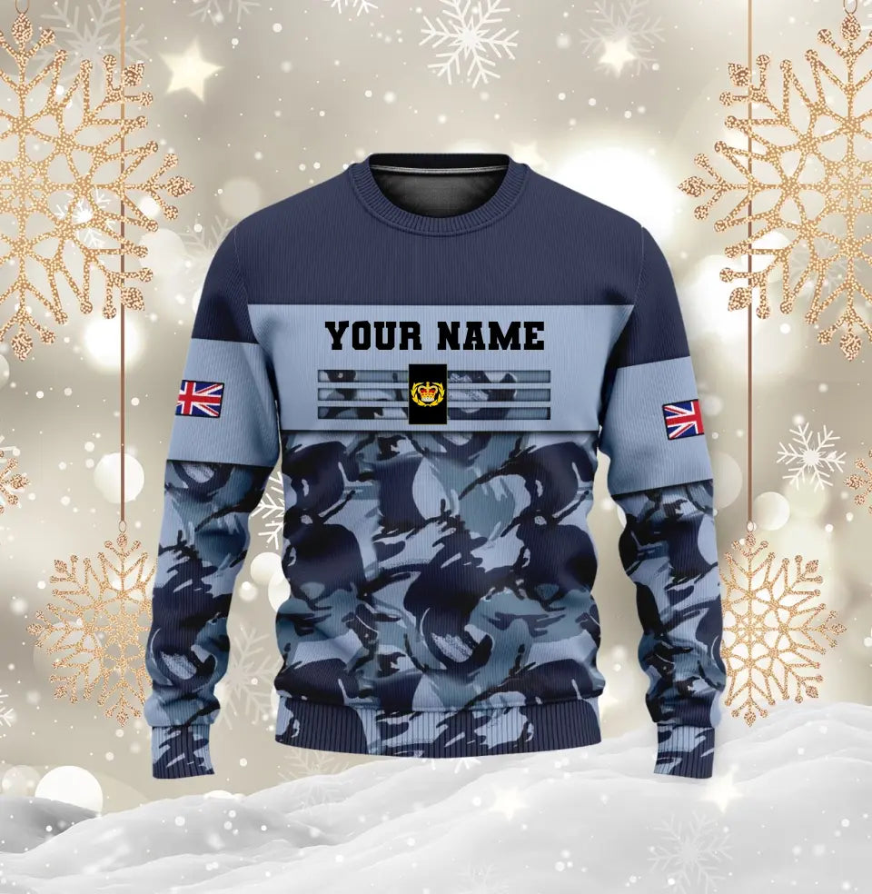 Personalized UK Soldier/ Veteran Camo With Name And Rank Bomber Jacket Printed -111223001