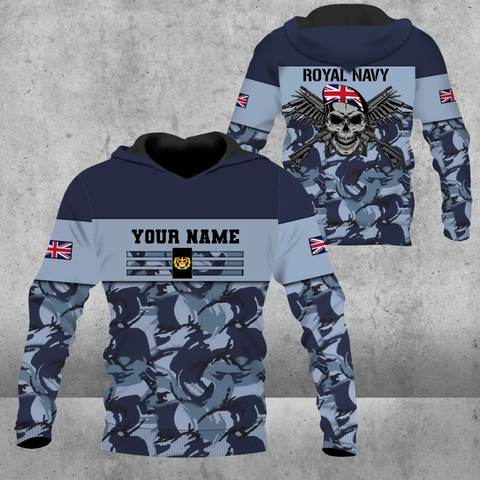 Personalisierte Bomberjacke mit Camouflage-Muster für britische Soldaten/Veteranen, bedruckt mit Namen und Rang -111223001