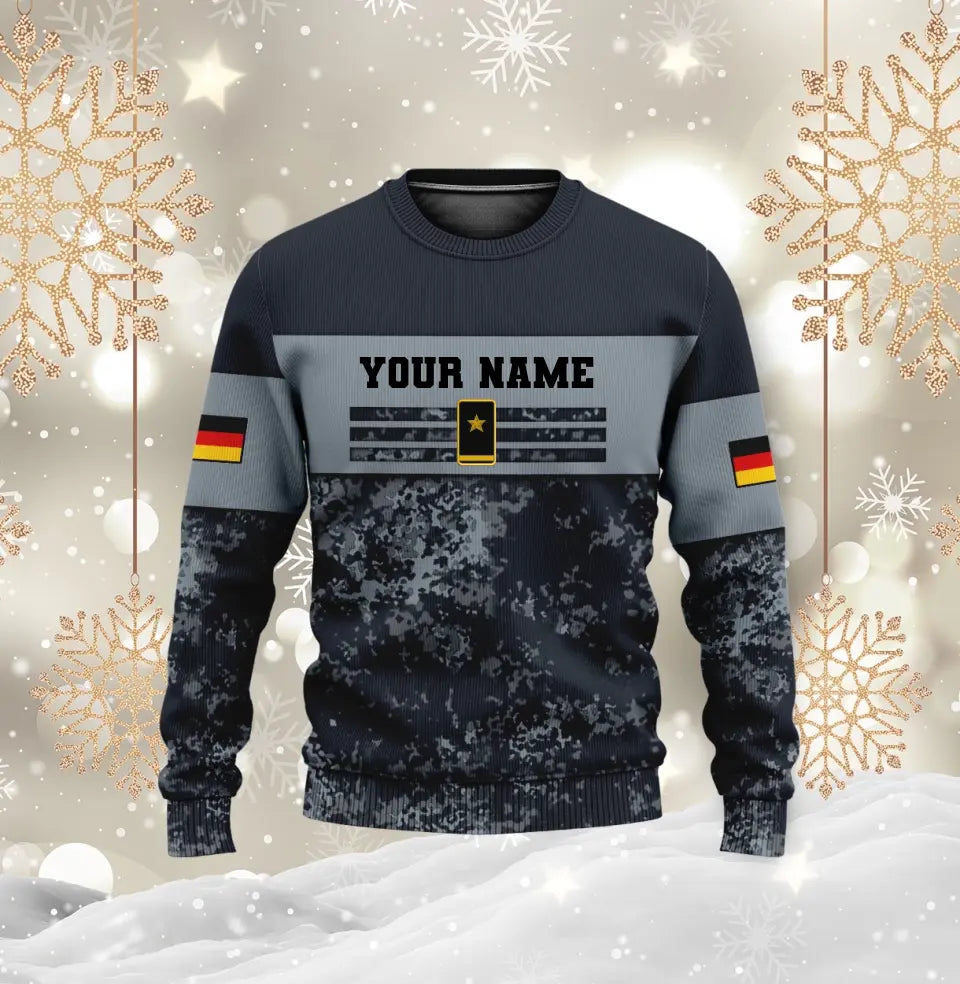 Personalized Germany Soldier/ Veteran Camo With Name And Rank T-shirt 3D Printed - 0502240001