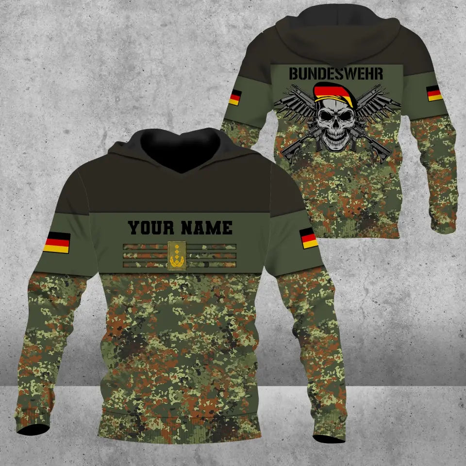 Personalized Germany Soldier/ Veteran Camo With Name And Rank T-shirt 3D Printed - 0502240001