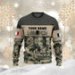 T-shirt personnalisé avec nom et grade de soldat/vétéran de la France imprimé en 3D - 0102240001