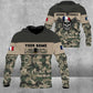 T-shirt personnalisé avec nom et grade de soldat/vétéran de la France imprimé en 3D - 0102240001