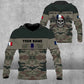 T-shirt personnalisé avec nom et grade de soldat/vétéran de la France imprimé en 3D - 0102240001