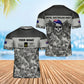 Personalisiertes T-Shirt mit australischem Soldaten-/Veteranen-Tarnmuster mit Namen und Rang, 3D-Druck – 0102240002