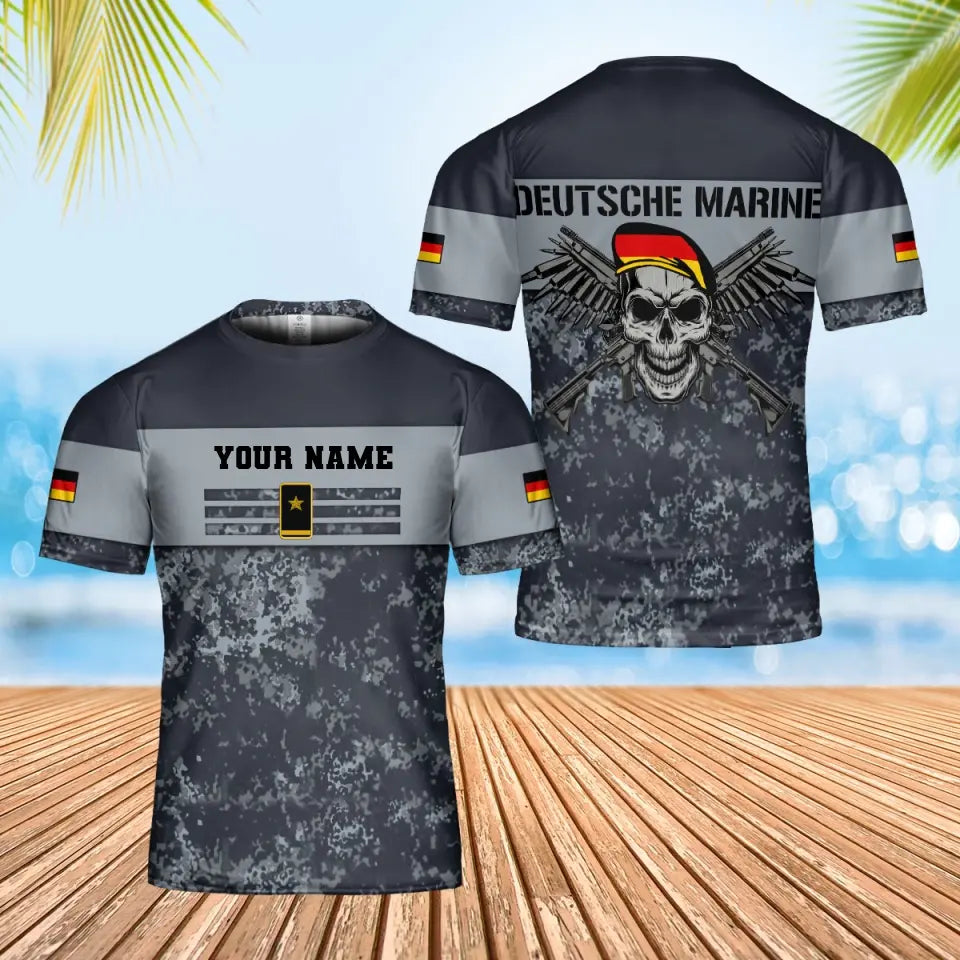 Personalized Germany Soldier/ Veteran Camo With Name And Rank T-shirt 3D Printed - 0502240001