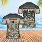 T-shirt personnalisé avec nom et grade de soldat/vétéran de la France imprimé en 3D - 0102240001