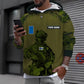 Personalized Finland Soldier/ Veteran Camo With Name And Rank Hoodie 3D Printed -1212230001