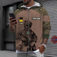 Sweat à capuche personnalisé avec camouflage soldat/vétéran suédois avec nom et grade imprimé en 3D - 17023392