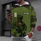 Personalisierter Kapuzenpullover mit 3D-Druck für dänische Soldaten/Veteranen im Camouflage-Muster mit Namen und Rang – 17023392